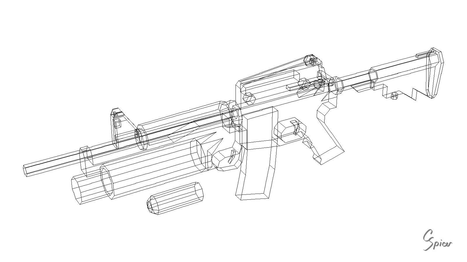 Low-Poly Weapons Collection 01 Low-poly 3D model_34