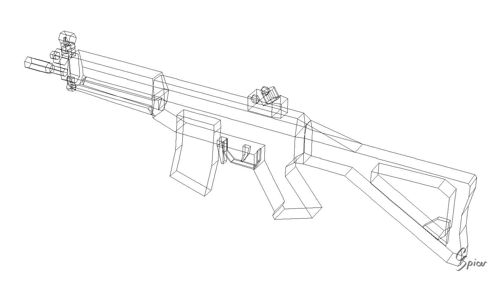 Low-Poly Weapons Collection 01 Low-poly 3D model_57