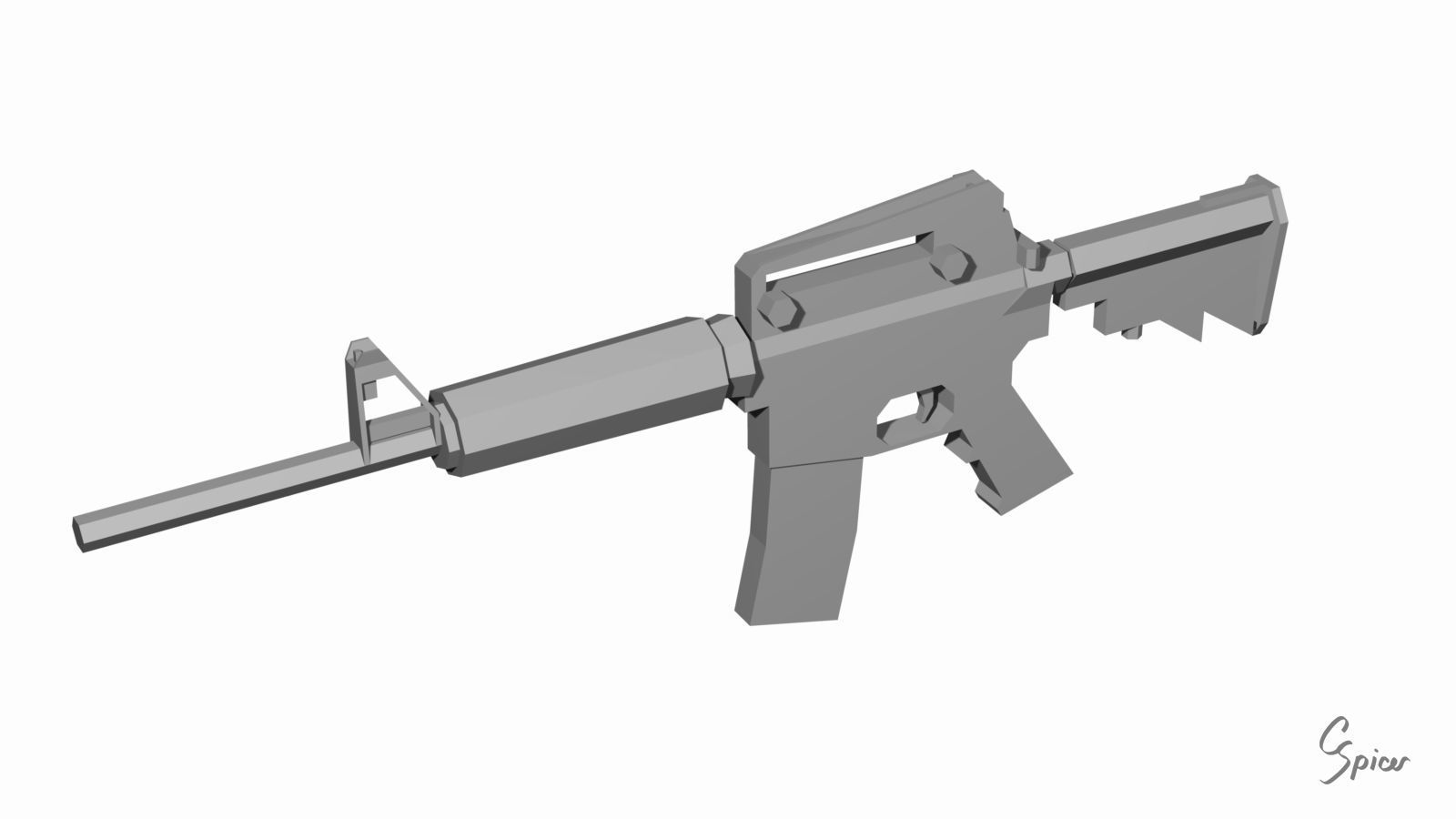 Low-Poly Weapons Collection 01 Low-poly 3D model_43