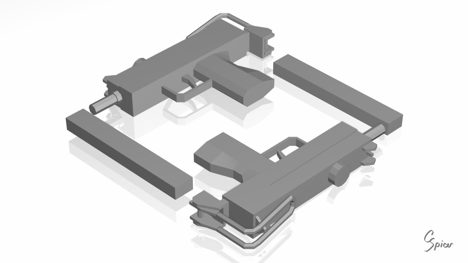 Low-Poly Weapons Collection 01 Low-poly 3D model_77