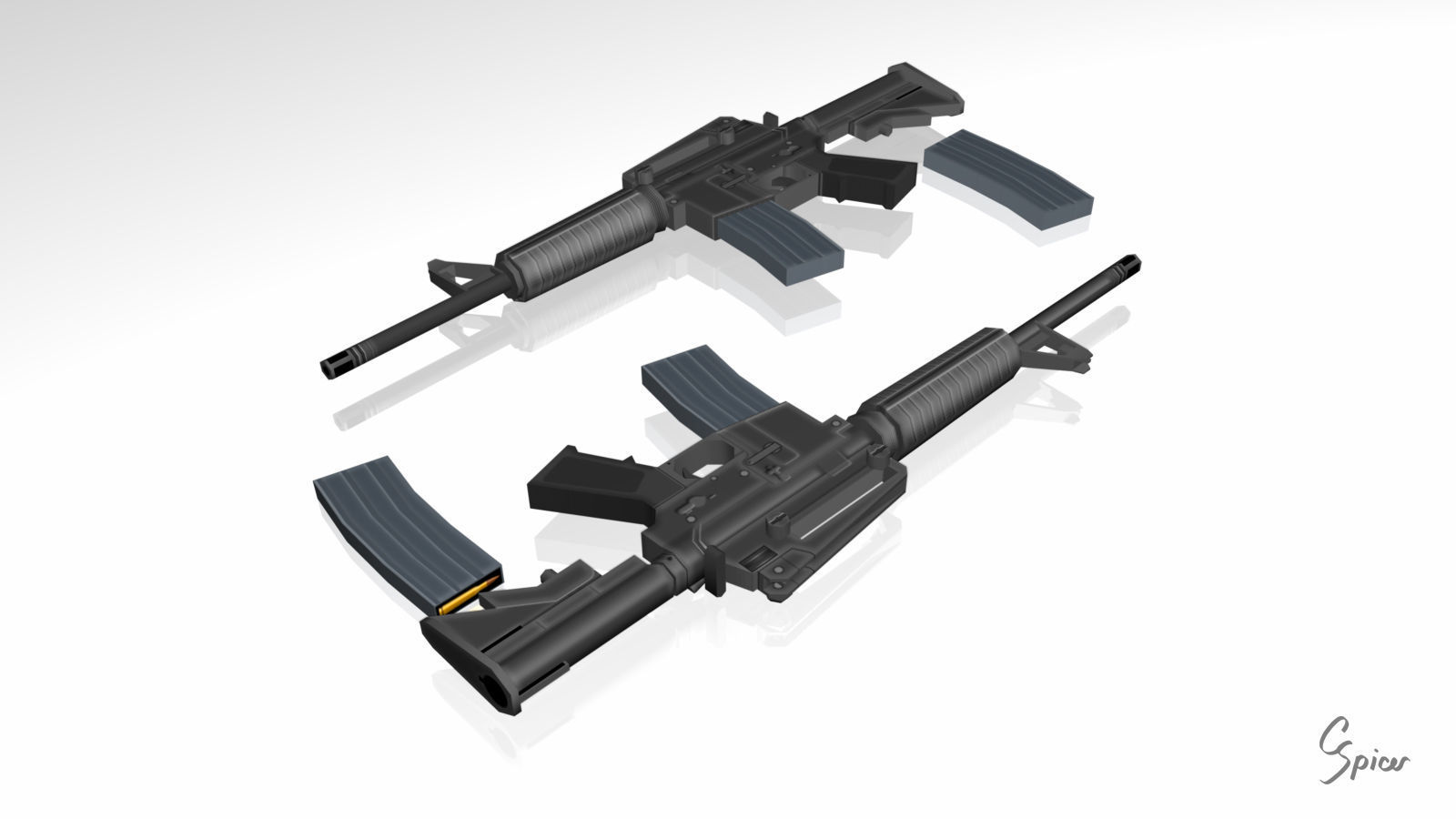 Low-Poly Weapons Collection 01 Low-poly 3D model_38