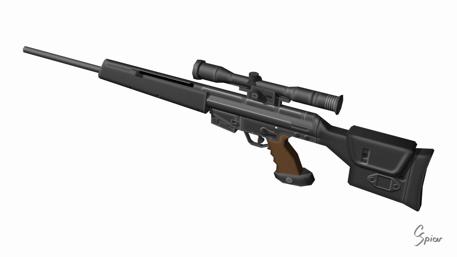 Low-Poly Weapons Collection 01 Low-poly 3D model_3