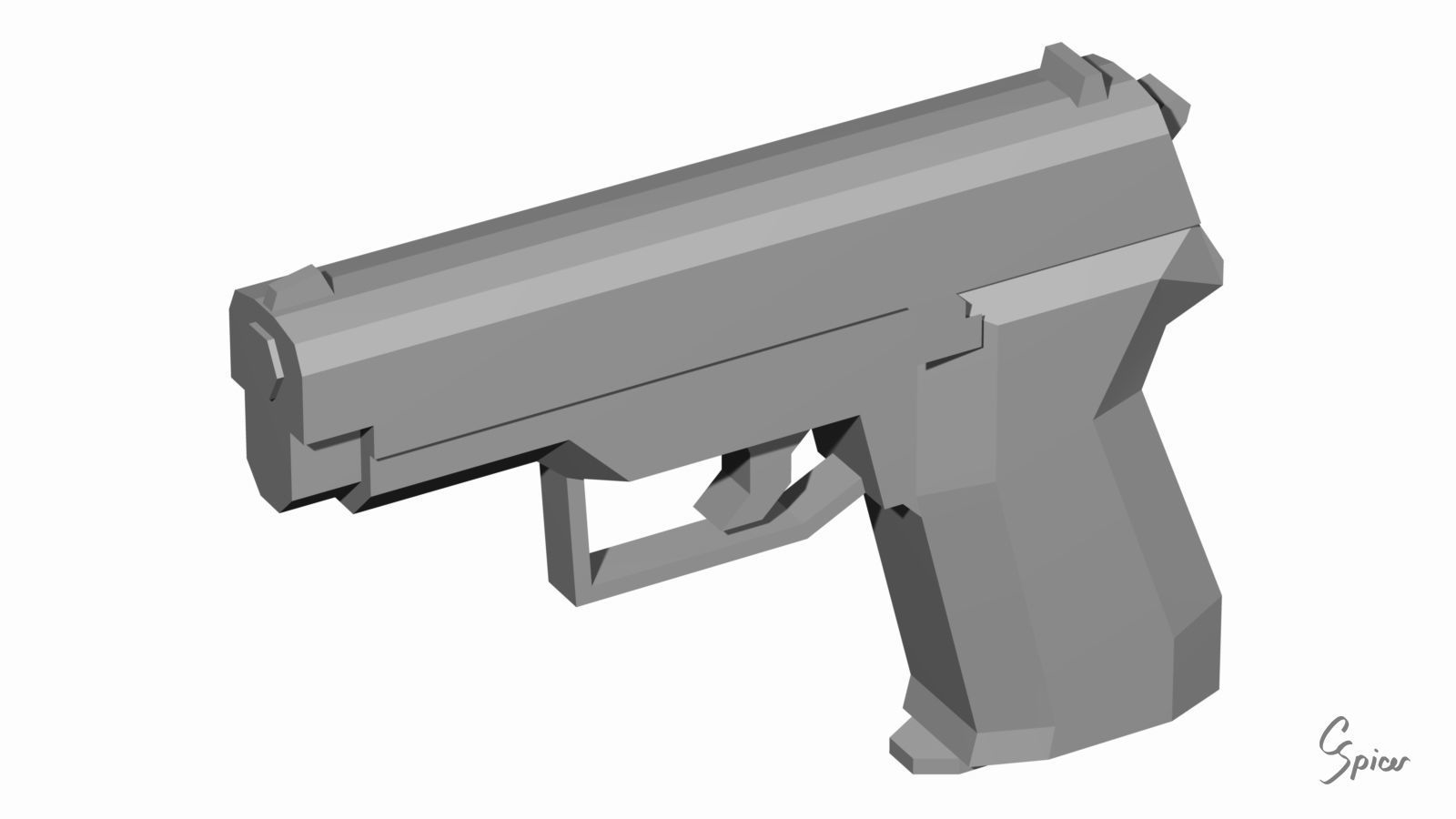 Low-Poly Weapons Collection 01 Low-poly 3D model_91