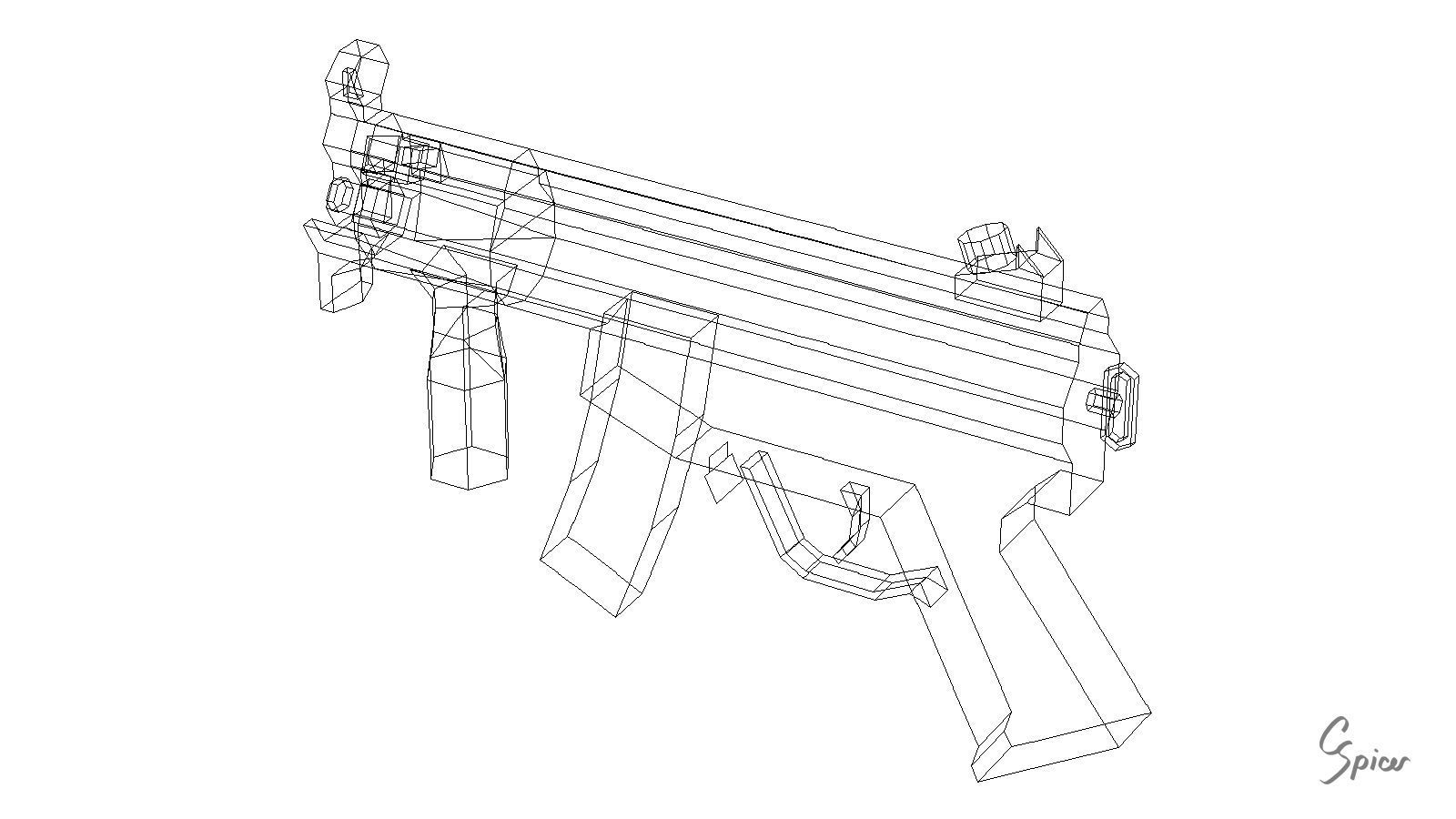 Low-Poly Weapons Collection 01 Low-poly 3D model_69