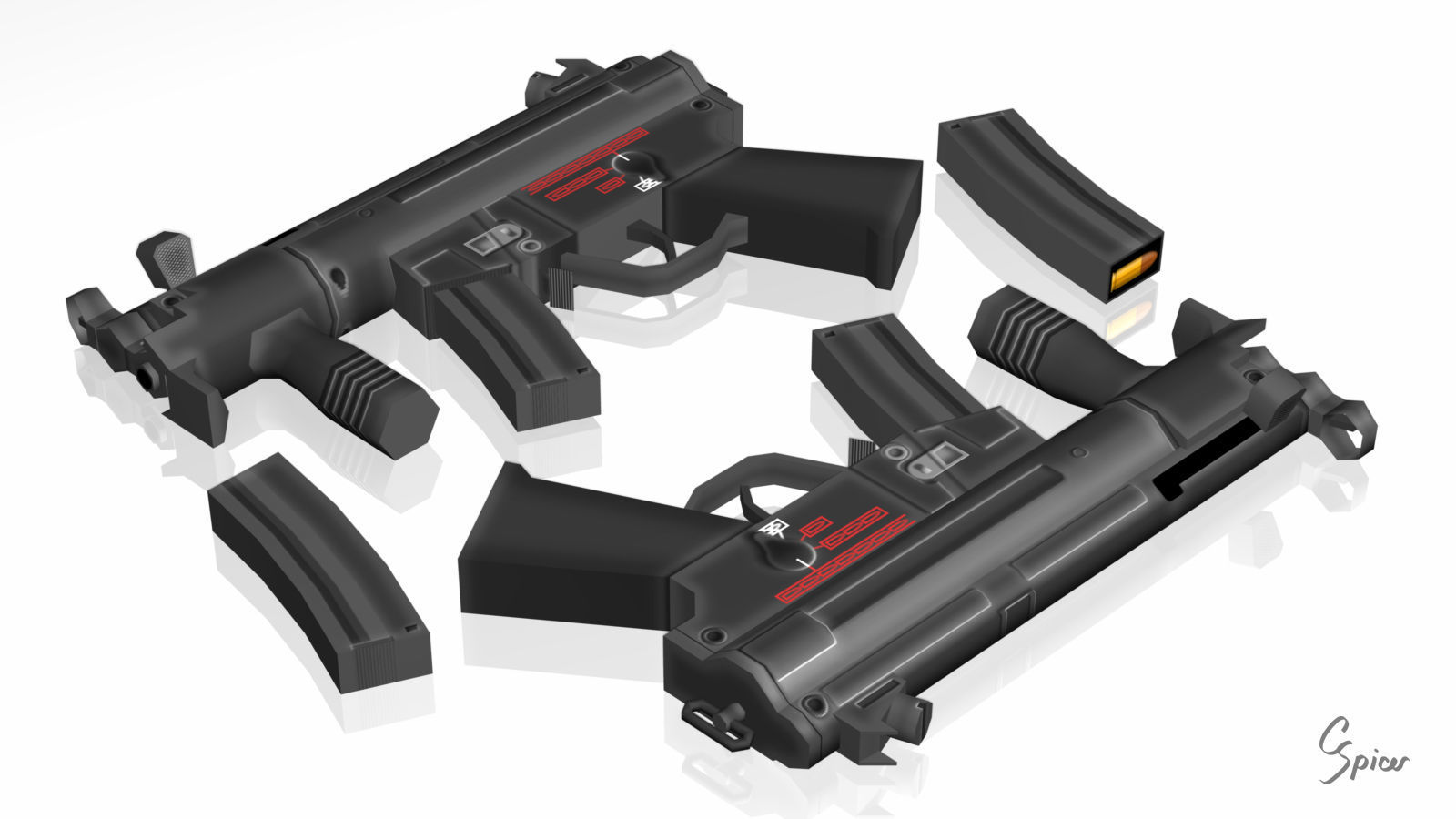 Low-Poly Weapons Collection 01 Low-poly 3D model_62