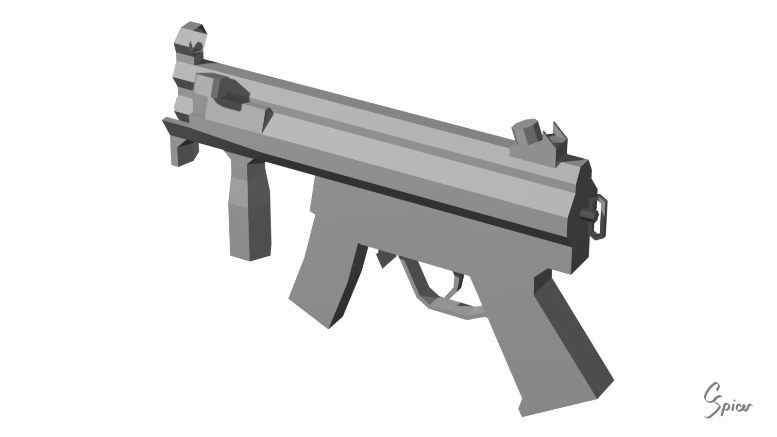 Low-Poly Weapons Collection 01 Low-poly 3D model_66