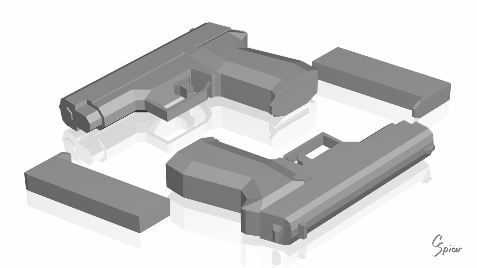 Low-Poly Weapons Collection 01 Low-poly 3D model_89