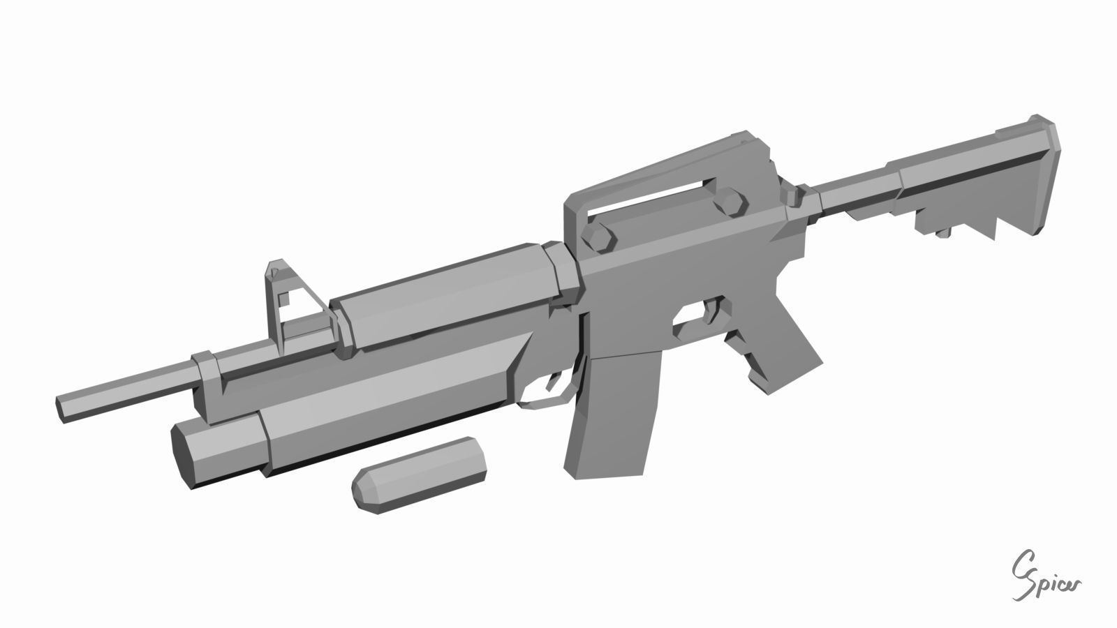 Low-Poly Weapons Collection 01 Low-poly 3D model_31