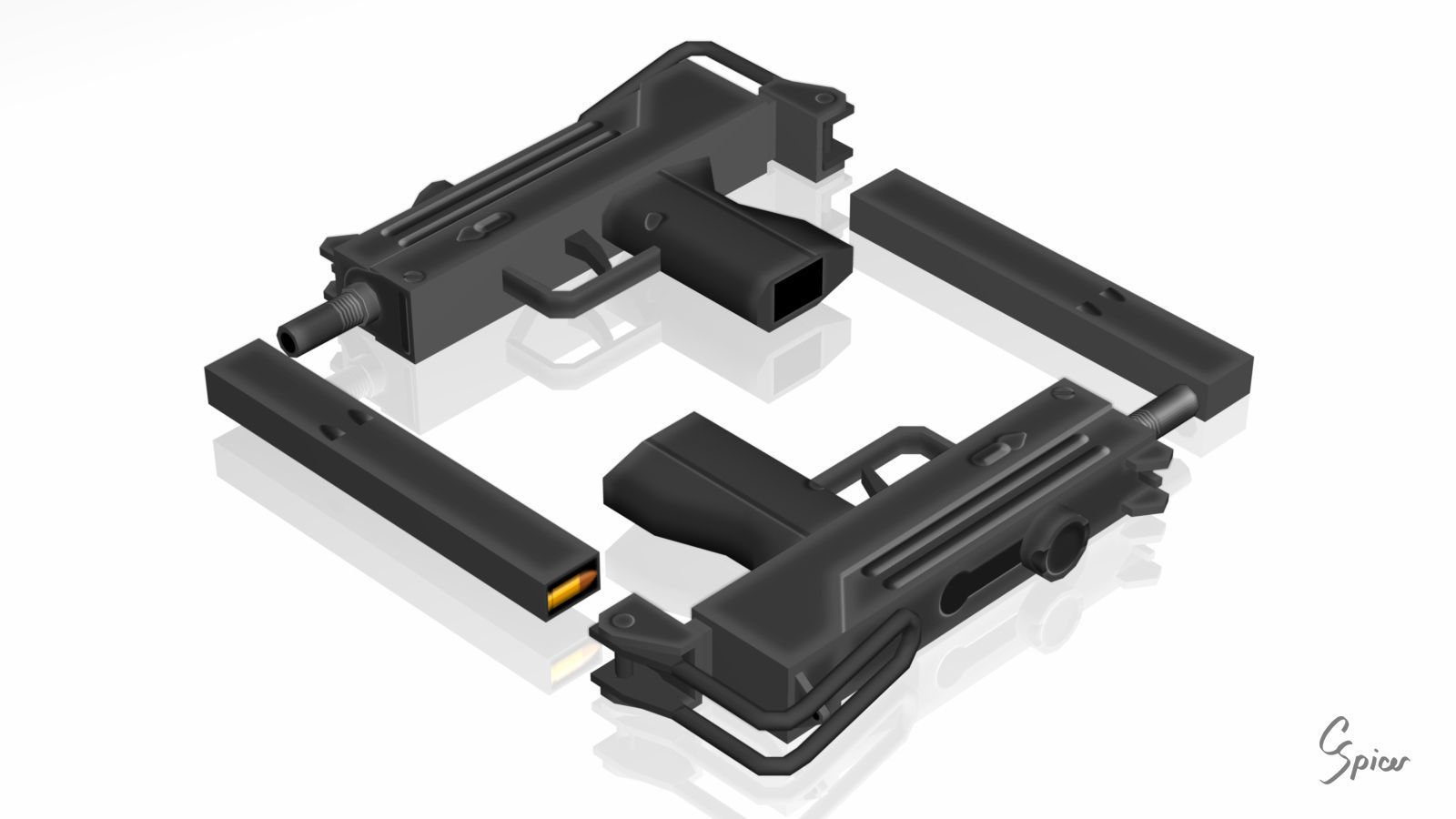 Low-Poly Weapons Collection 01 Low-poly 3D model_74