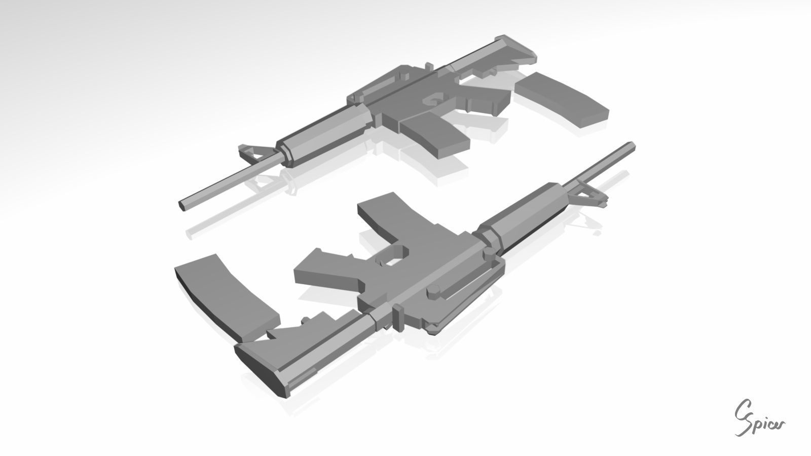 Low-Poly Weapons Collection 01 Low-poly 3D model_41