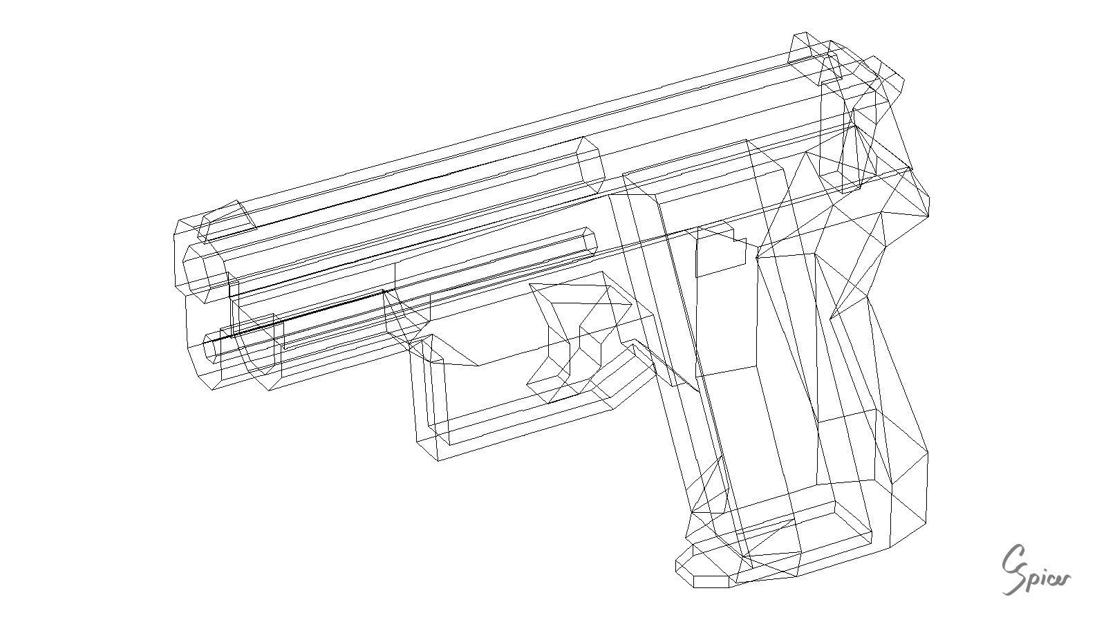 Low-Poly Weapons Collection 01 Low-poly 3D model_94