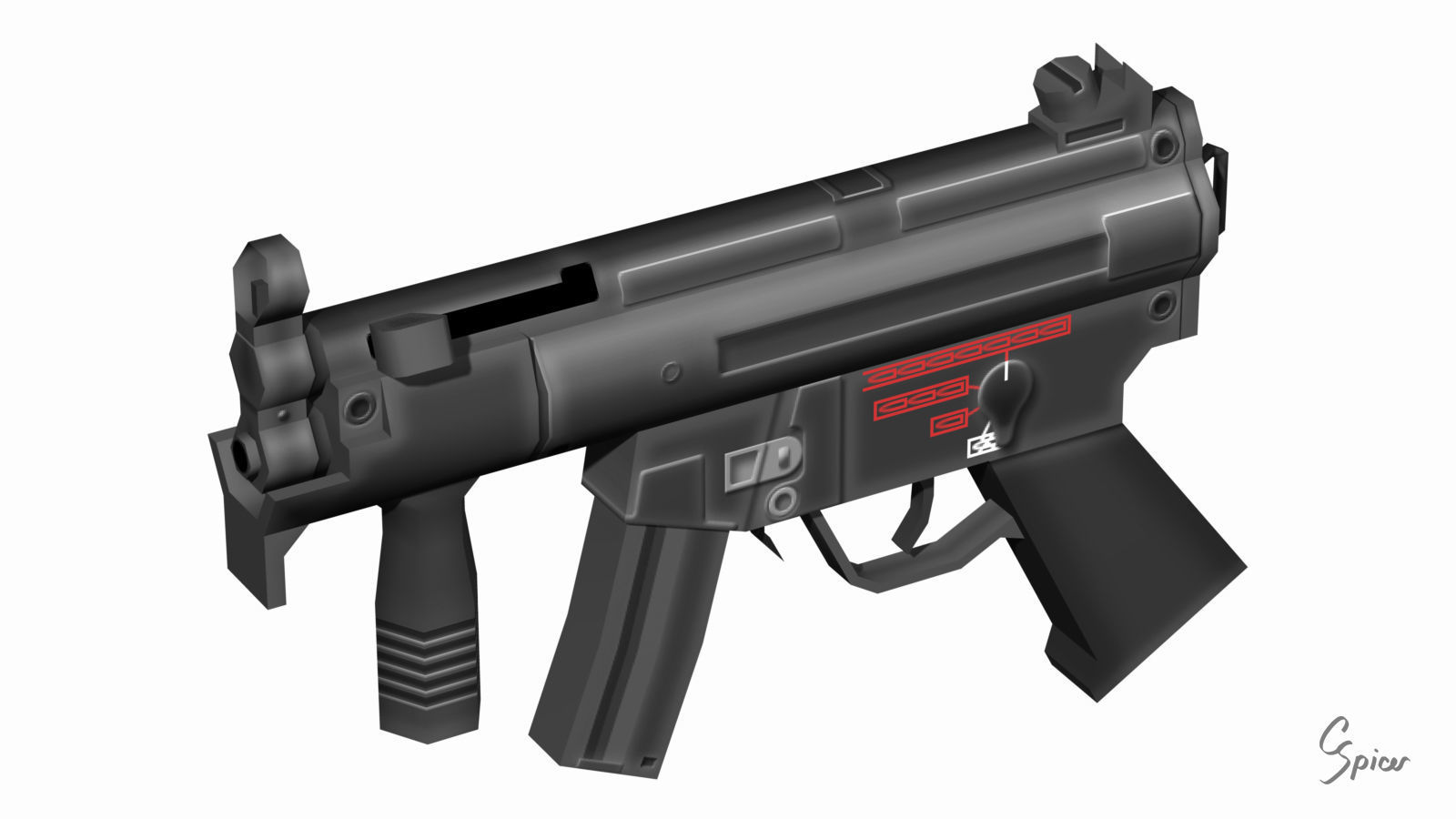 Low-Poly Weapons Collection 01 Low-poly 3D model_64