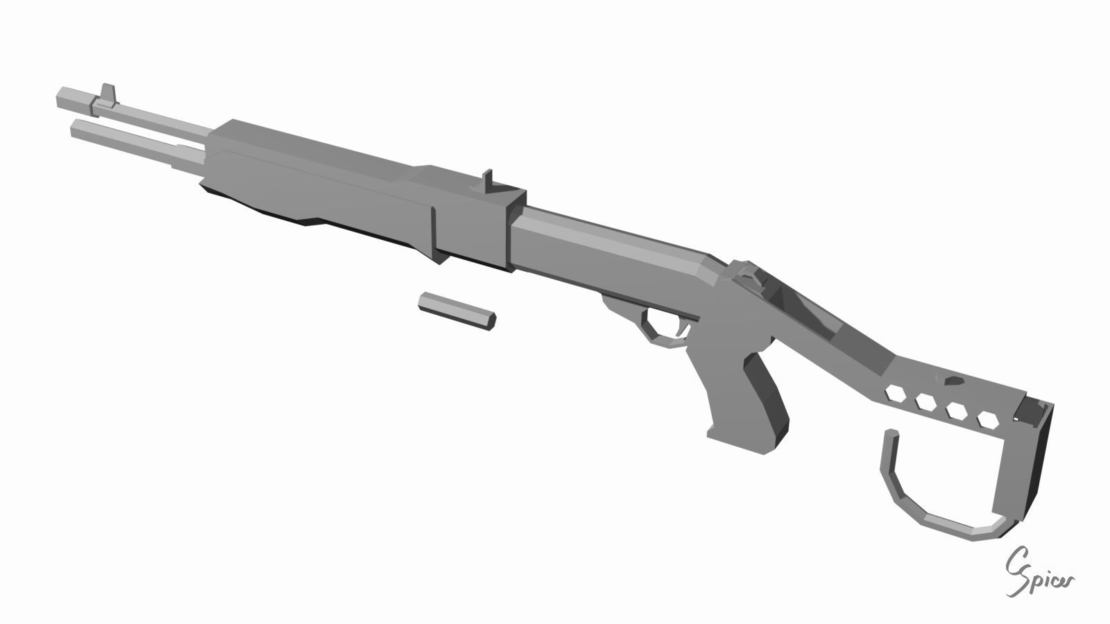 Low-Poly Weapons Collection 01 Low-poly 3D model_18