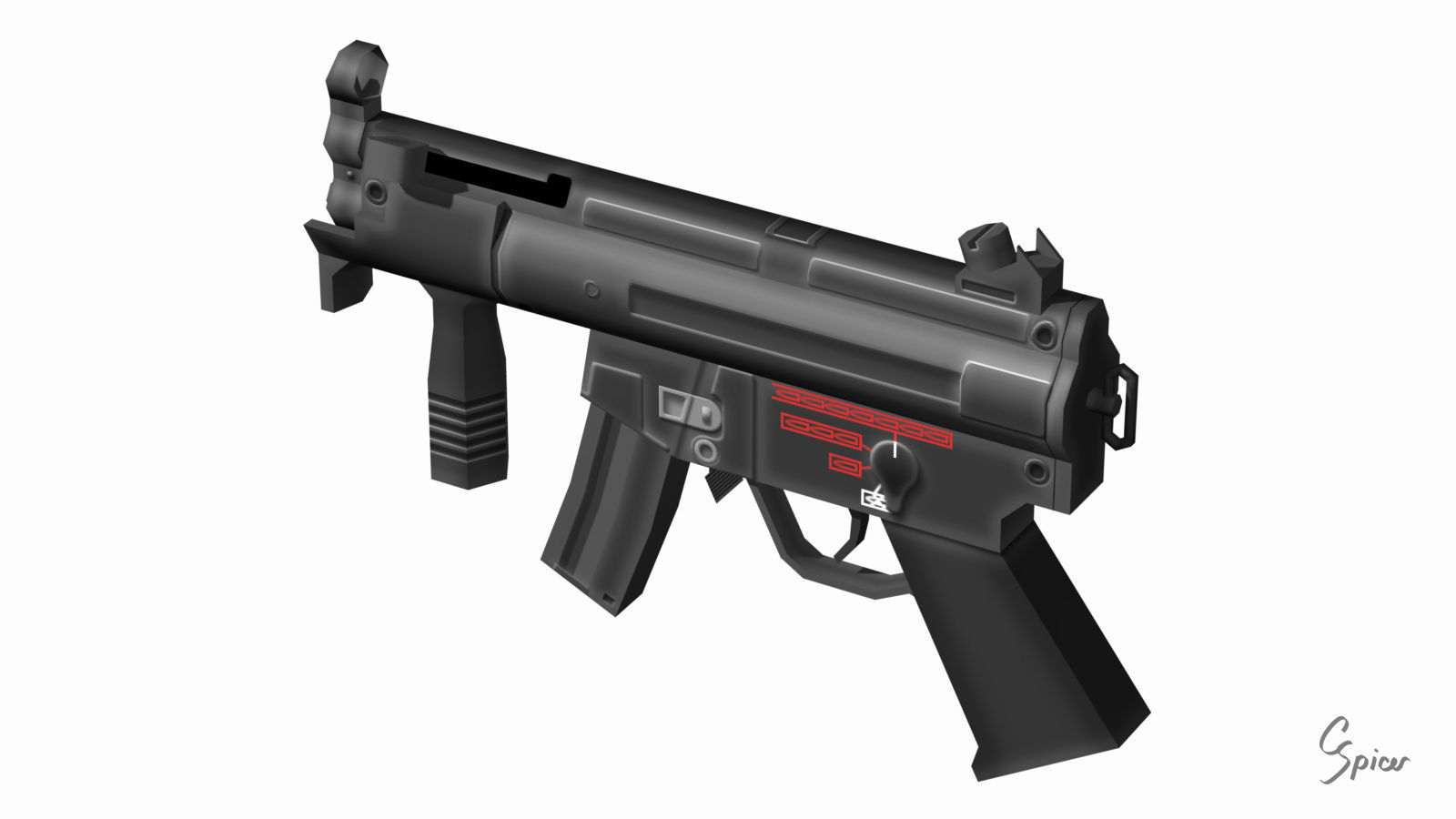 Low-Poly Weapons Collection 01 Low-poly 3D model_63