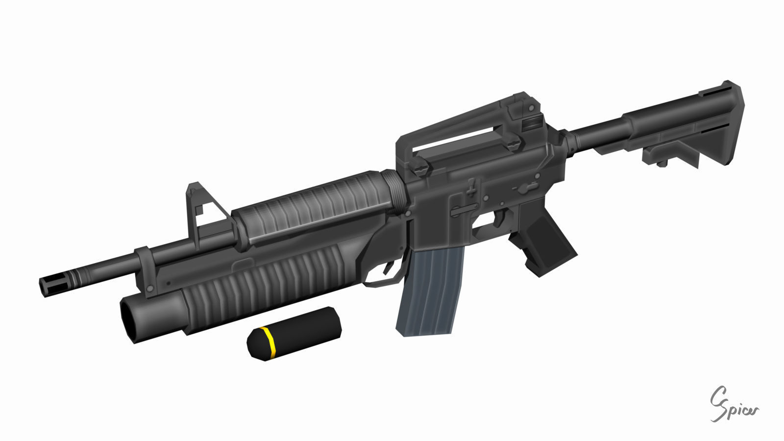 Low-Poly Weapons Collection 01 Low-poly 3D model_28