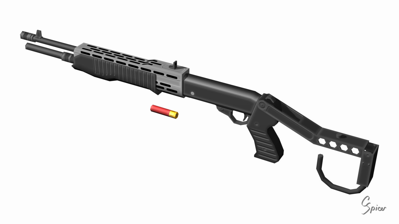 Low-Poly Weapons Collection 01 Low-poly 3D model_15