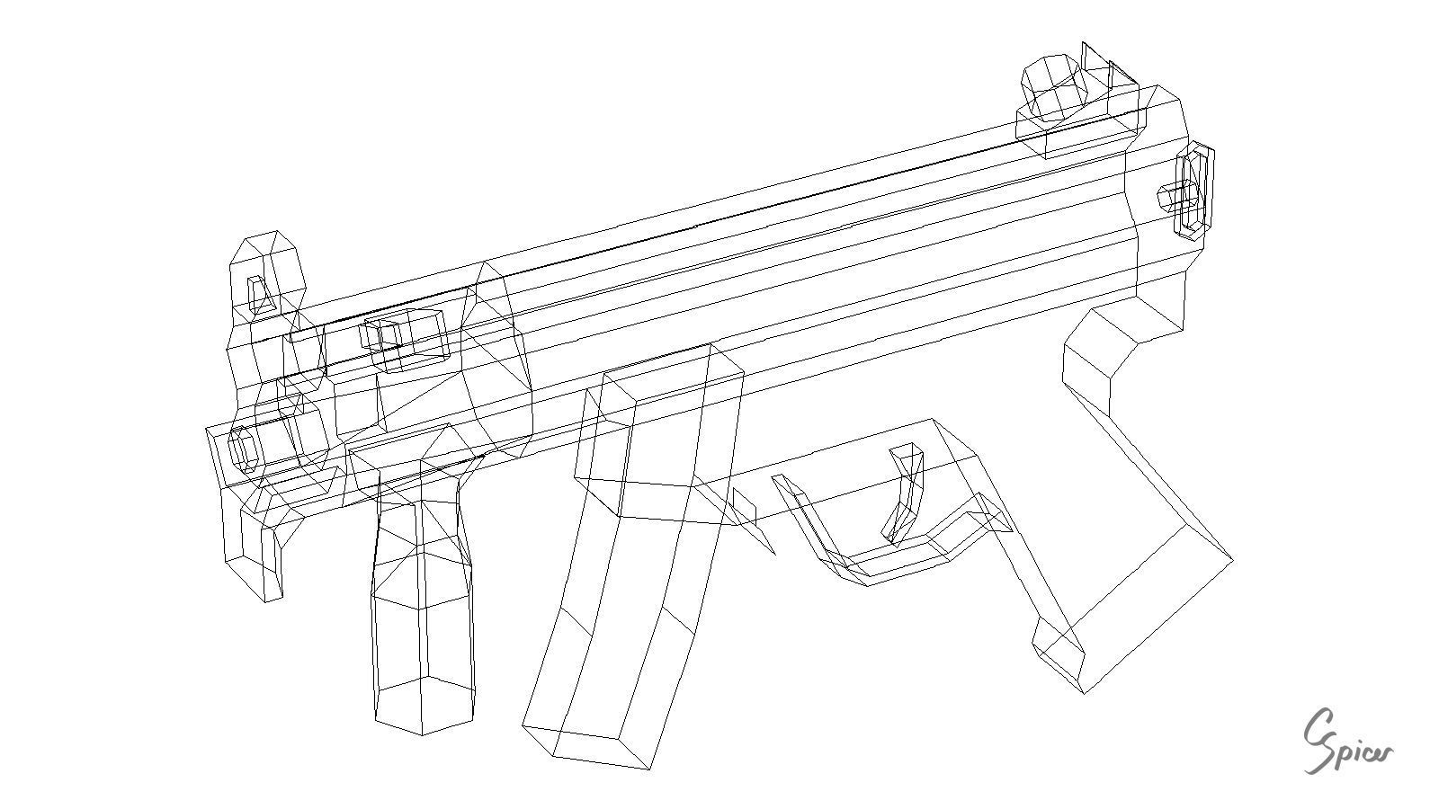 Low-Poly Weapons Collection 01 Low-poly 3D model_70