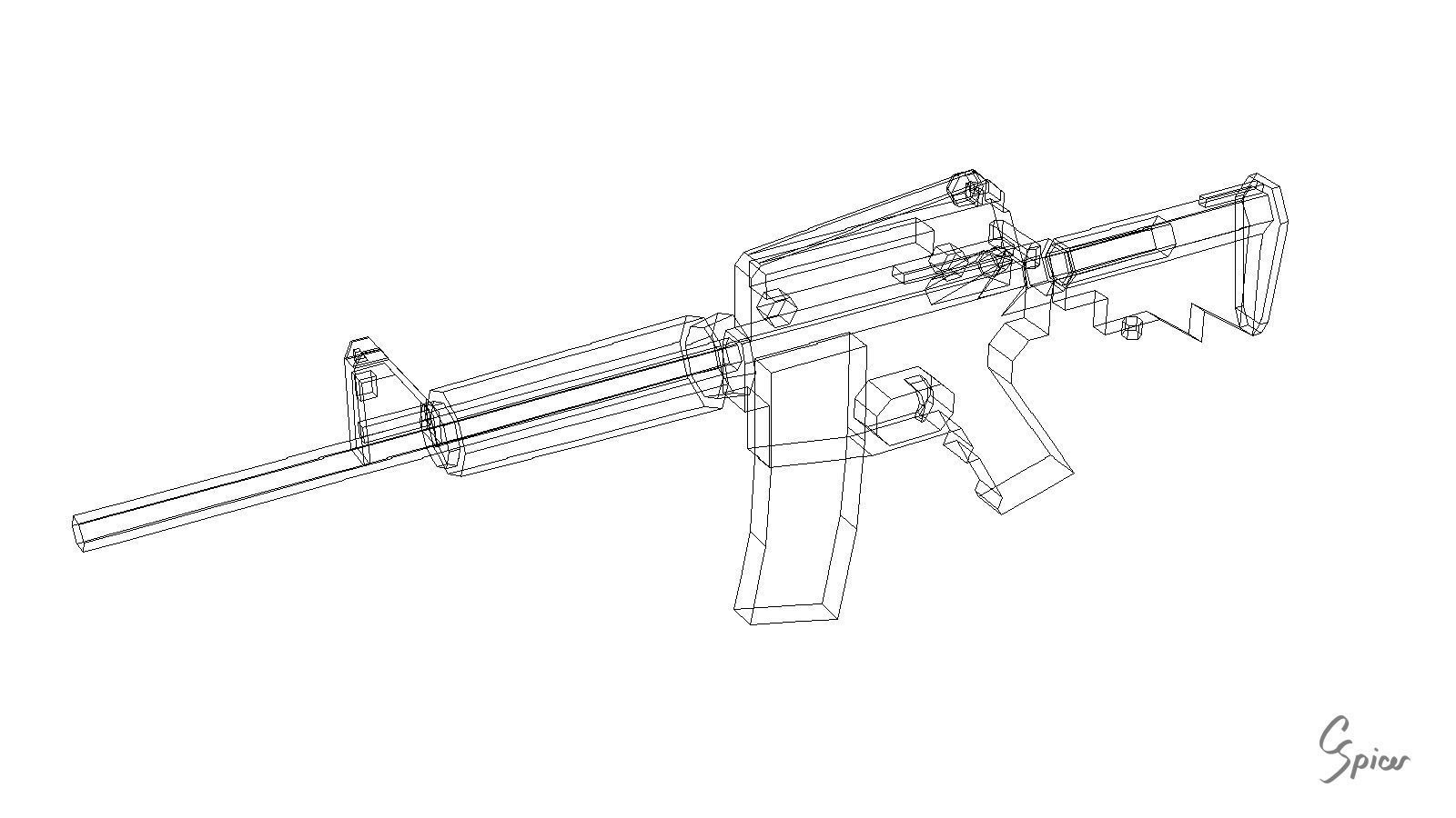 Low-Poly Weapons Collection 01 Low-poly 3D model_46