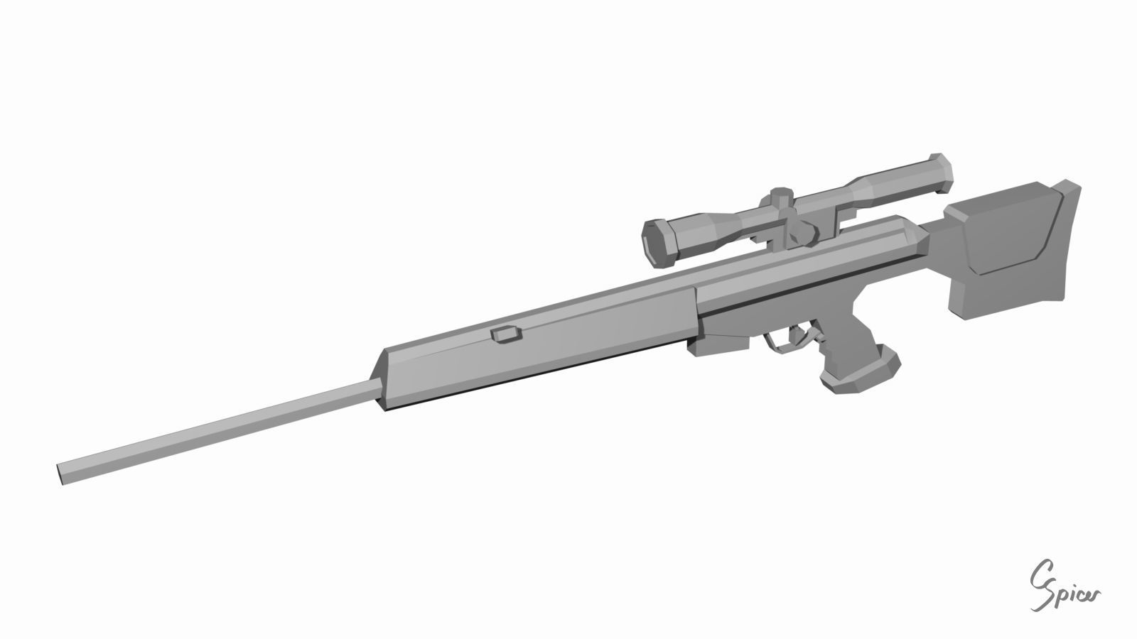 Low-Poly Weapons Collection 01 Low-poly 3D model_7