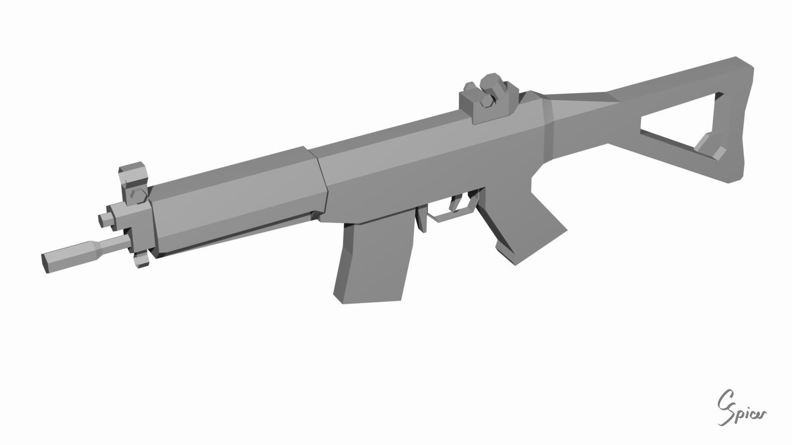 Low-Poly Weapons Collection 01 Low-poly 3D model_55