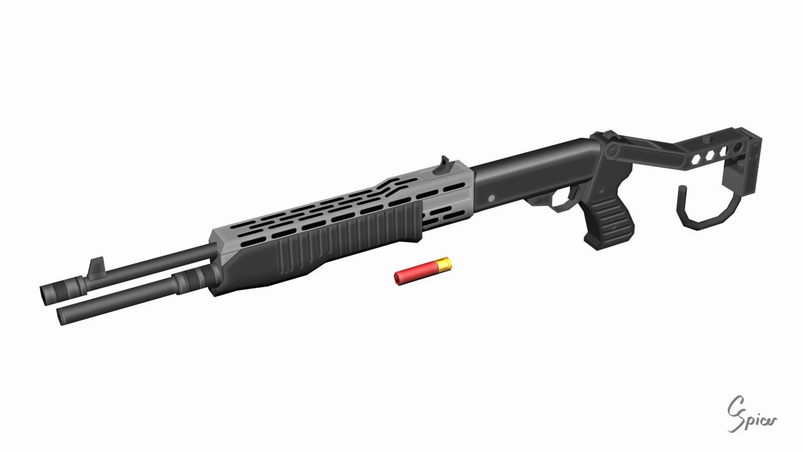 Low-Poly Weapons Collection 01 Low-poly 3D model_16