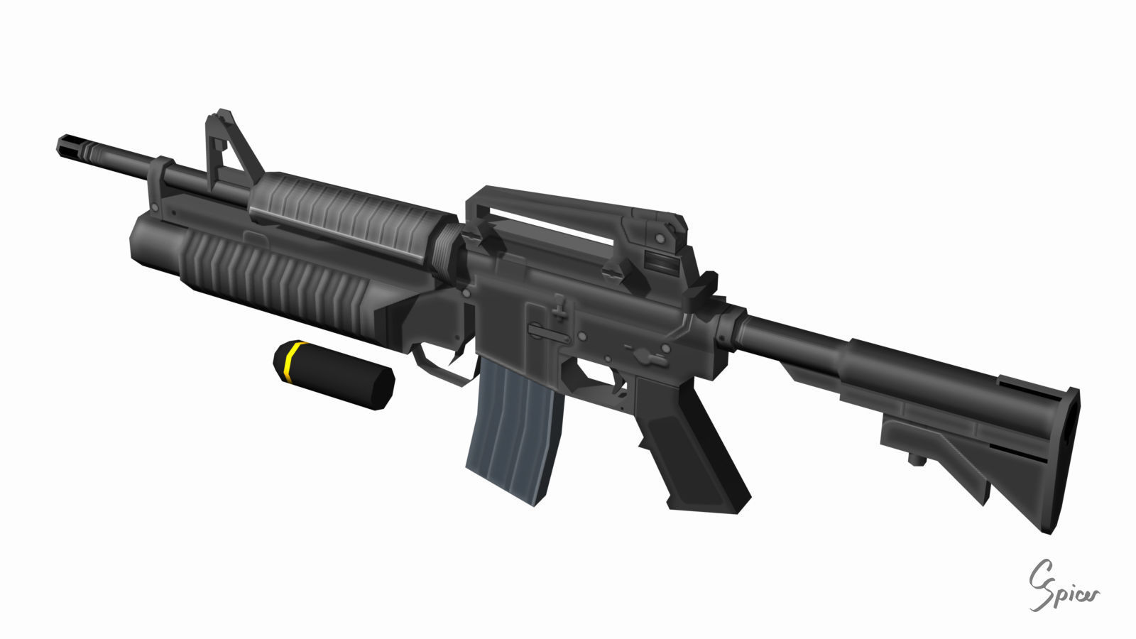 Low-Poly Weapons Collection 01 Low-poly 3D model_27