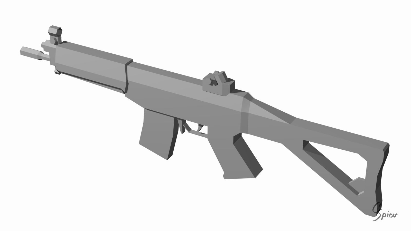 Low-Poly Weapons Collection 01 Low-poly 3D model_54