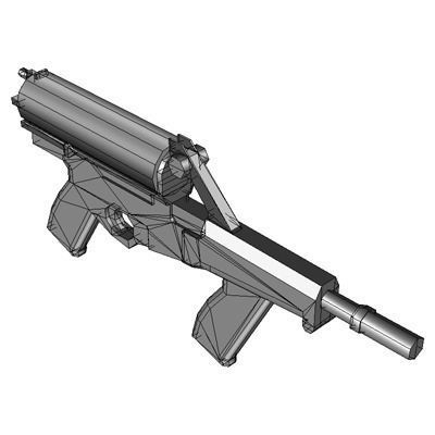 Weapons Collection 02 Low-poly 3D model_7