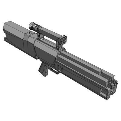 Weapons Collection 02 Low-poly 3D model_15