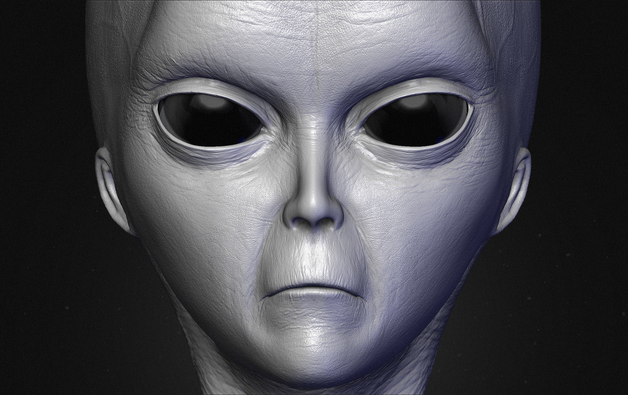 Realistic Alien 1 Sculpt 3D model_1
