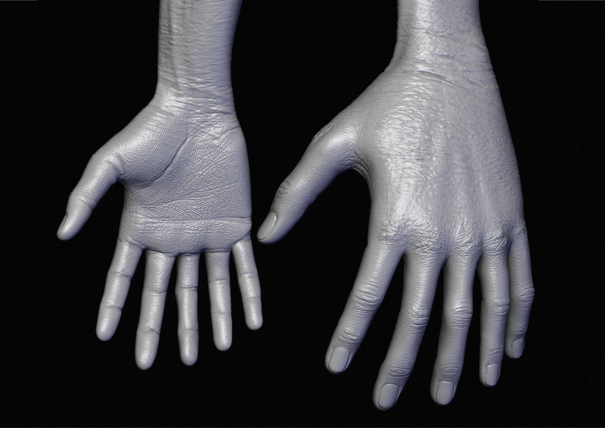 Realistic Alien 1 Sculpt 3D model_4