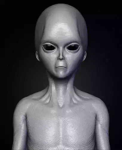 Realistic Alien 1 Sculpt 3D model