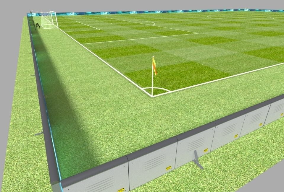 Soccer Camp Low-poly 3D model_8
