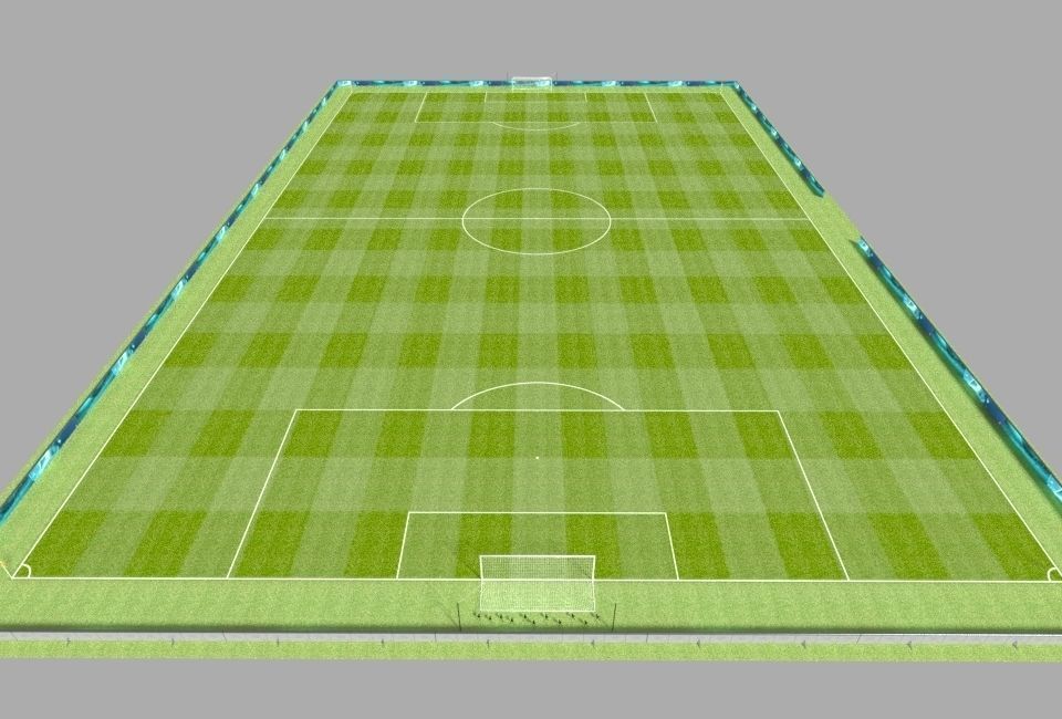 Soccer Camp Low-poly 3D model_6