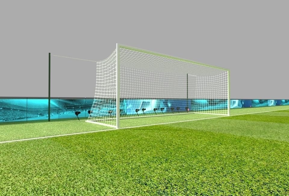 Soccer Camp Low-poly 3D model_9
