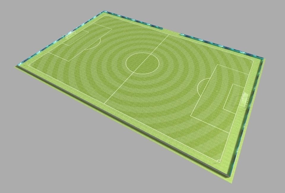 Soccer Camp Low-poly 3D model_1