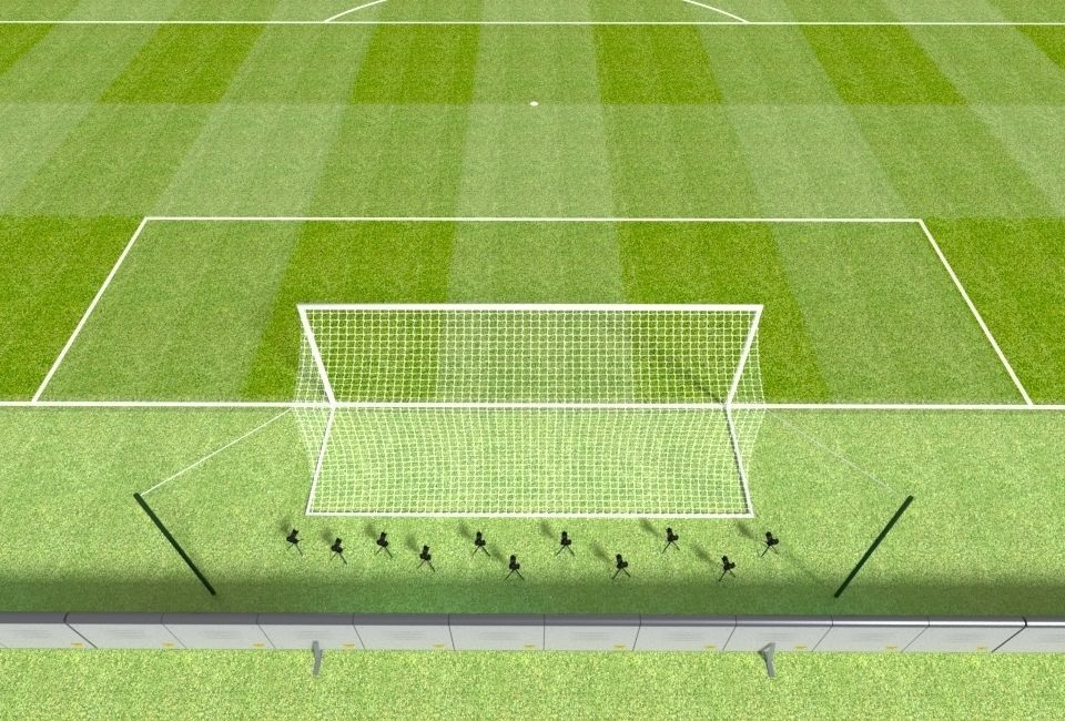 Soccer Camp Low-poly 3D model_7