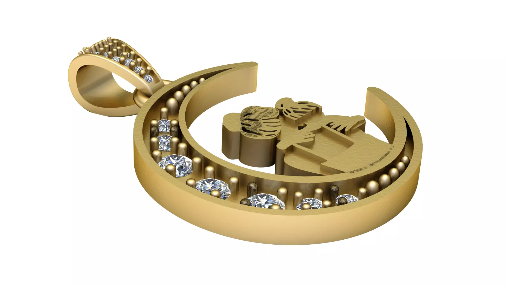 Interlocking Eternal Circles Pendant 3D Printable 3D print model