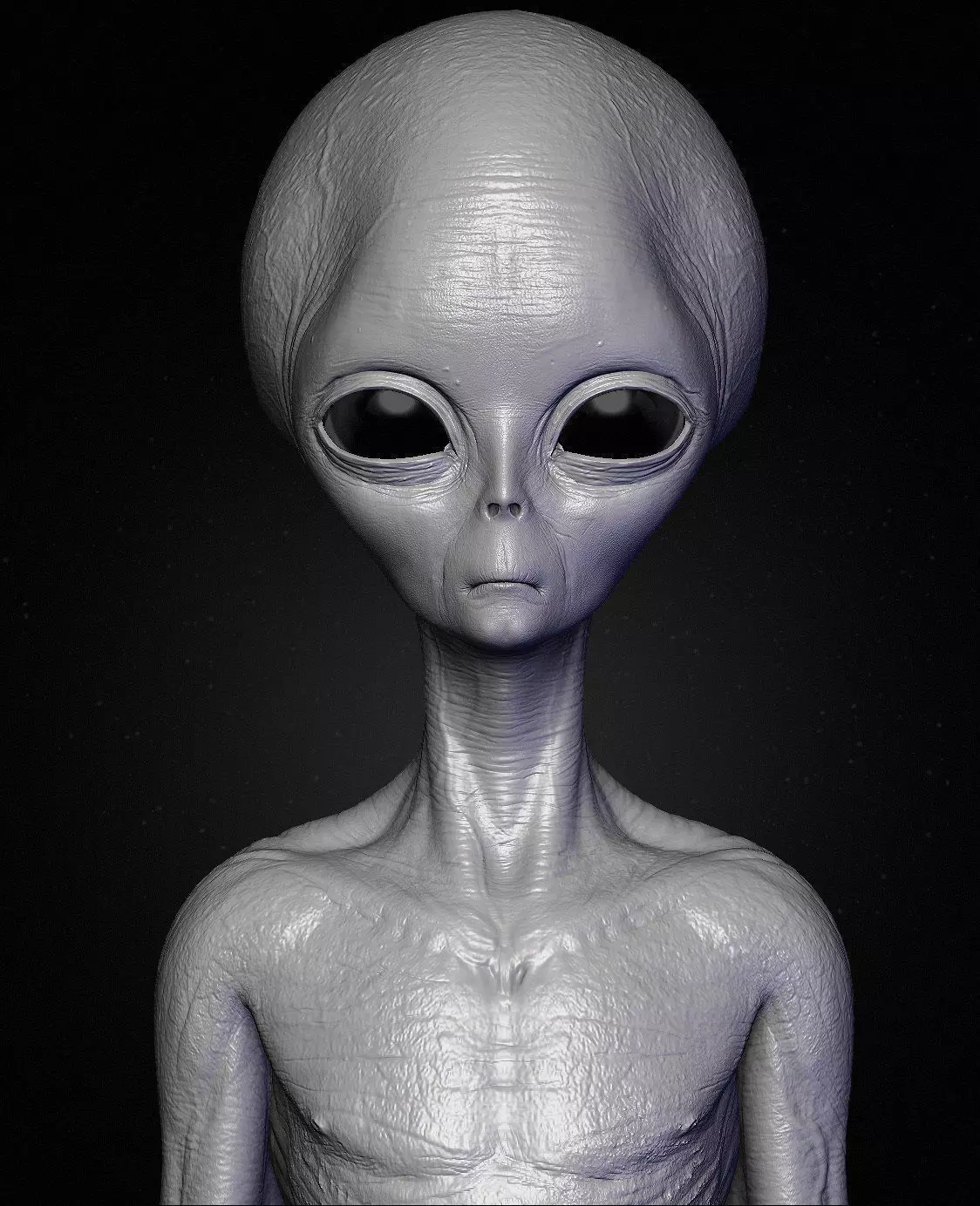 Realistic Alien 2 Sculpt 3D model_0