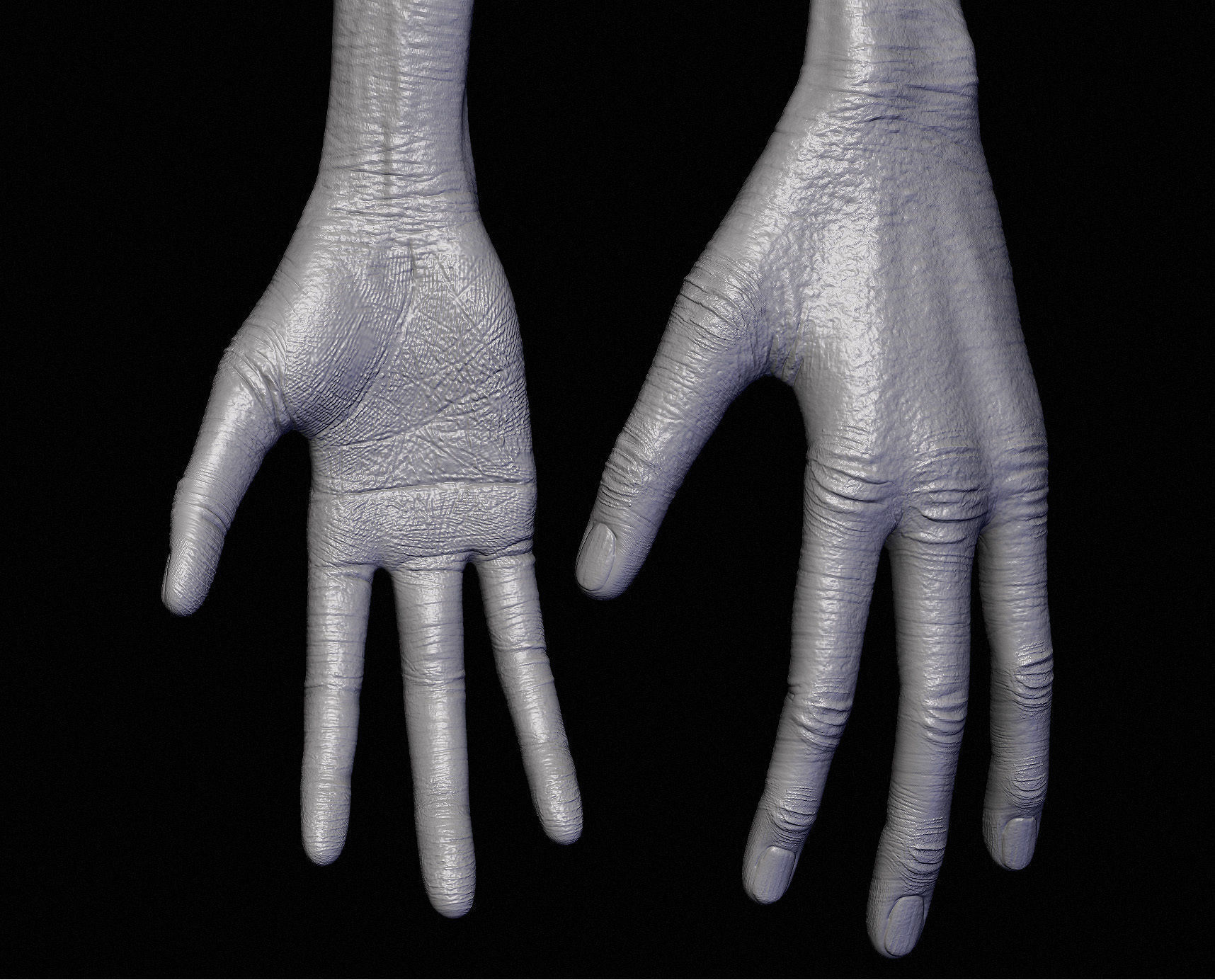 Realistic Alien 2 Sculpt 3D model_3