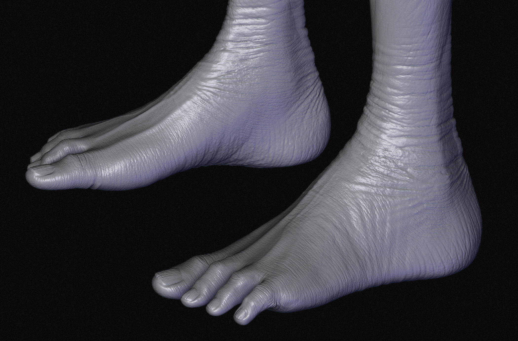 Realistic Alien 3 Sculpt 3D model_4