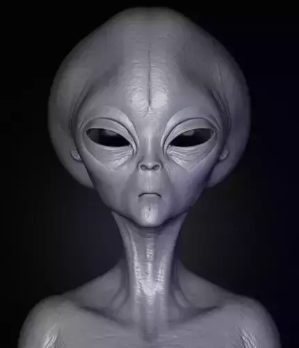 Realistic Alien 3 Sculpt 3D model