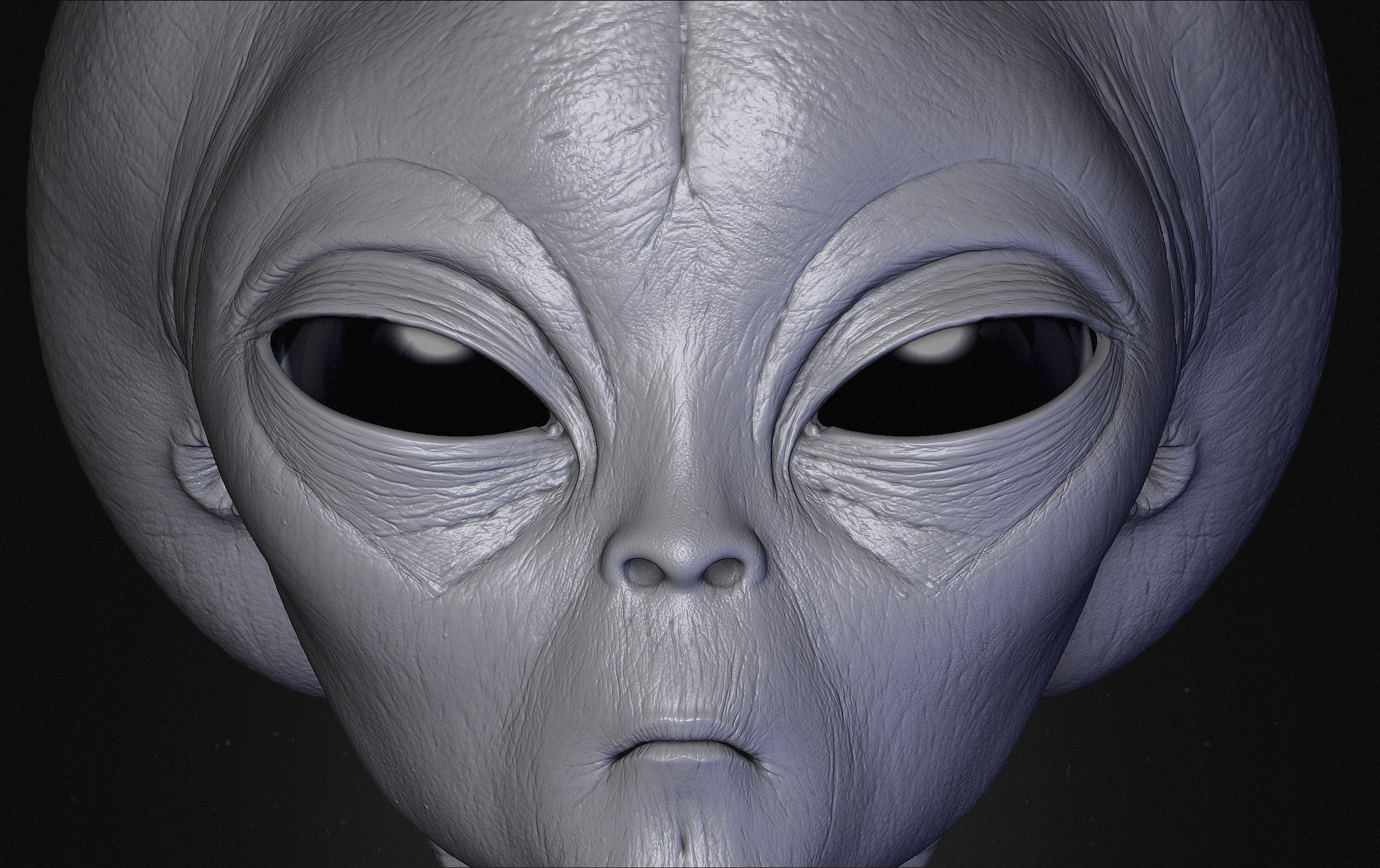 Realistic Alien 3 Sculpt 3D model_1