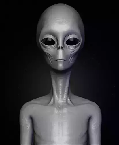 Realistic Alien 4 Sculpt 3D model