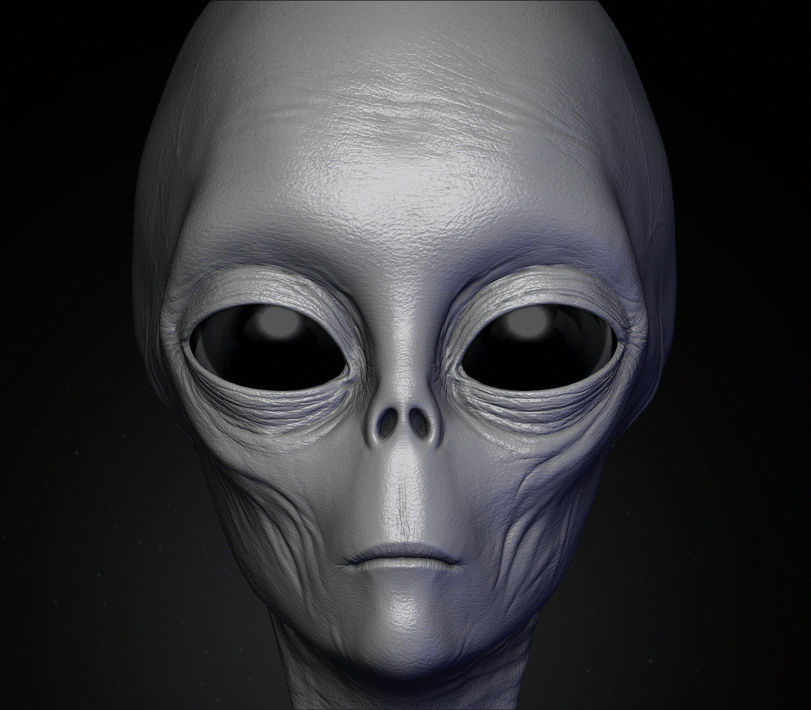 Realistic Alien 4 Sculpt 3D model_1