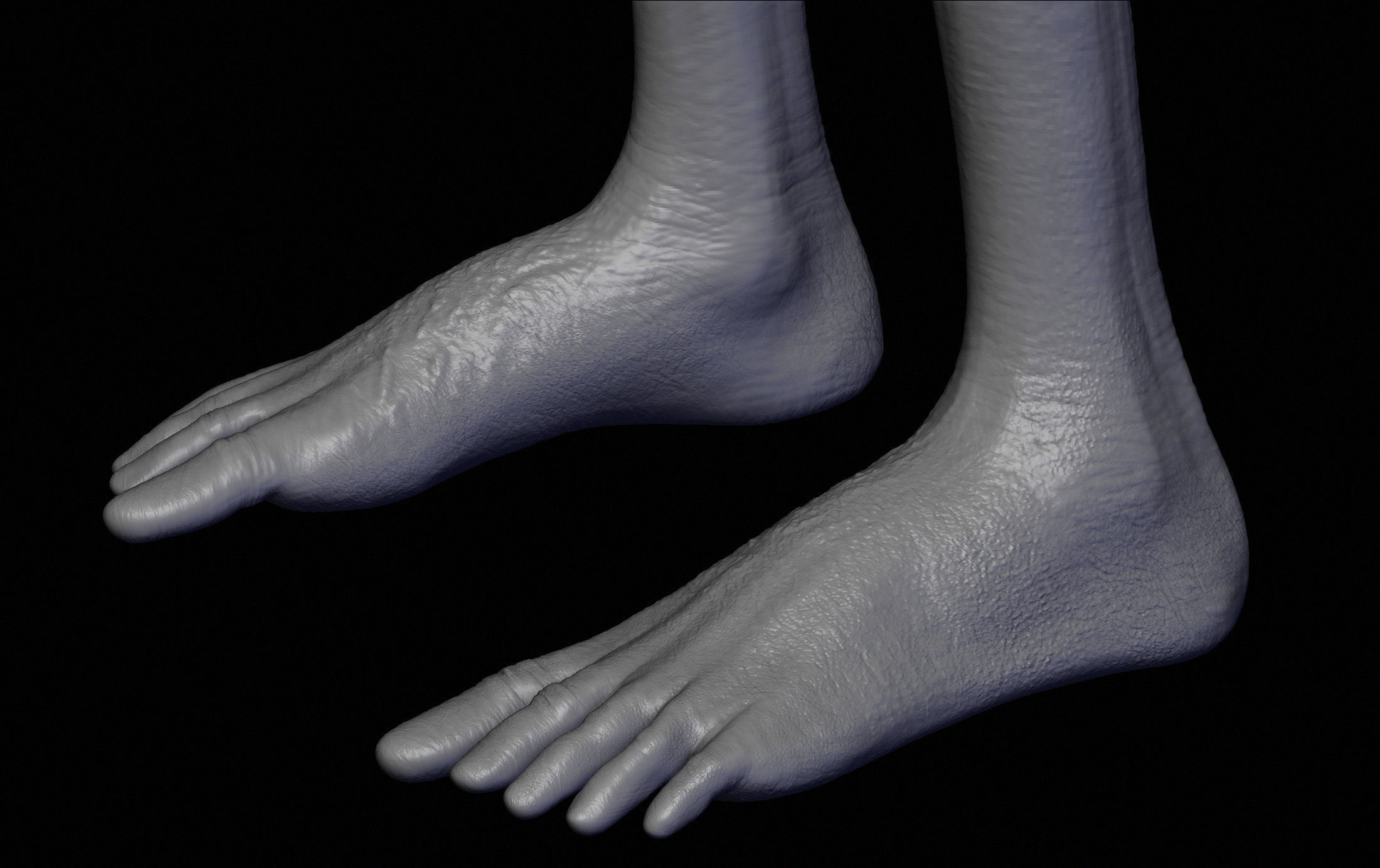 Realistic Alien 5 Sculpt 3D model_4