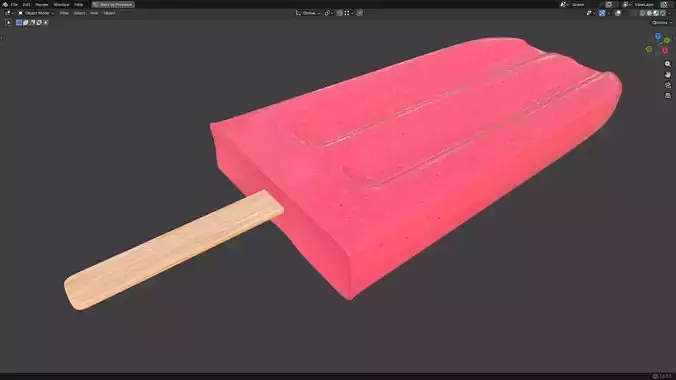Popsicle Ice Pop Lolly PBR Low-poly 3D model 7