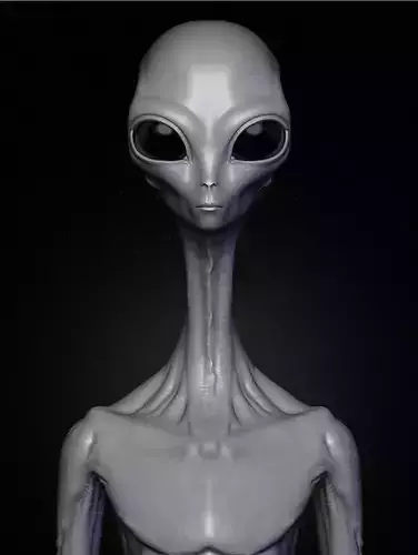 Realistic Alien 6 Sculpt 3D model