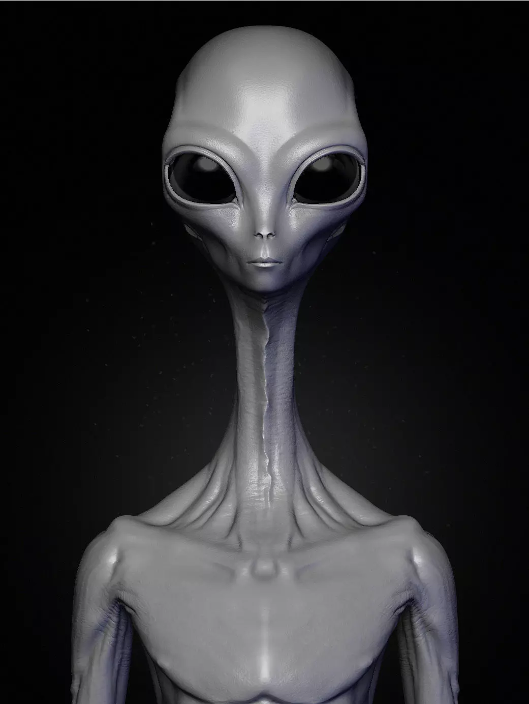 Realistic Alien 6 Sculpt 3D model_0