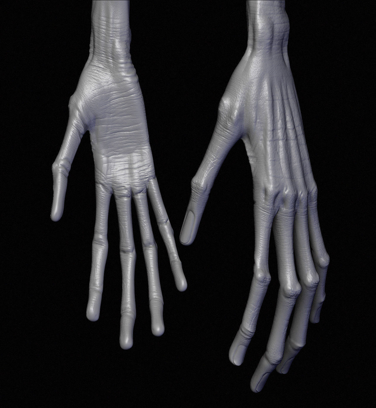 Realistic Alien 6 Sculpt 3D model_3